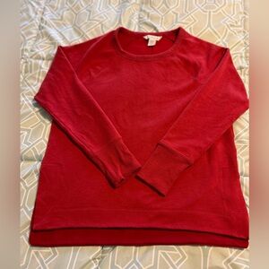 Athleta Coaster Luxe Recover Sweatshirt in Clover Berry Red